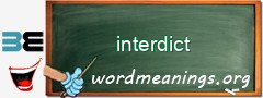 WordMeaning blackboard for interdict